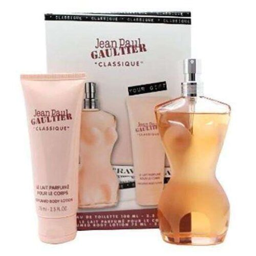 Jean Paul Gaultier Classique EDT - Giftset 100ml edt & 75ml bodylotion  Jean Paul Gaultier Giftset For Her