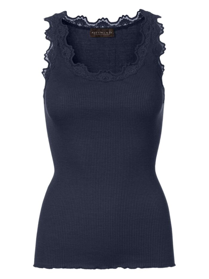 Rosemunde Lace Top in Silk - Blue S  Rosemunde Clothing