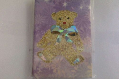 Teddy Bear Tag with crystal bow   My Perfume Shop  Card